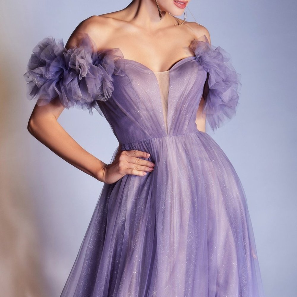 Sweetheart Neck Off Shoulder Evening Dress CD949 - Picture 2 of 7